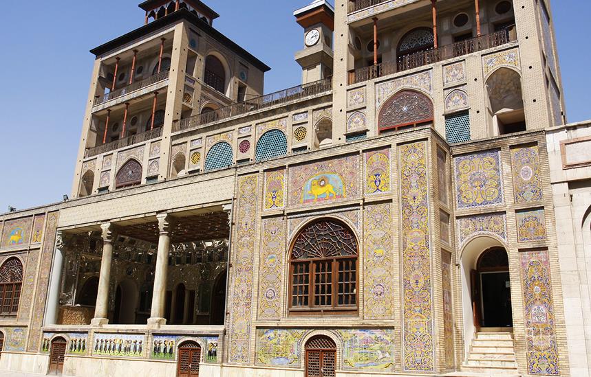 exterior decorations of golestan palace